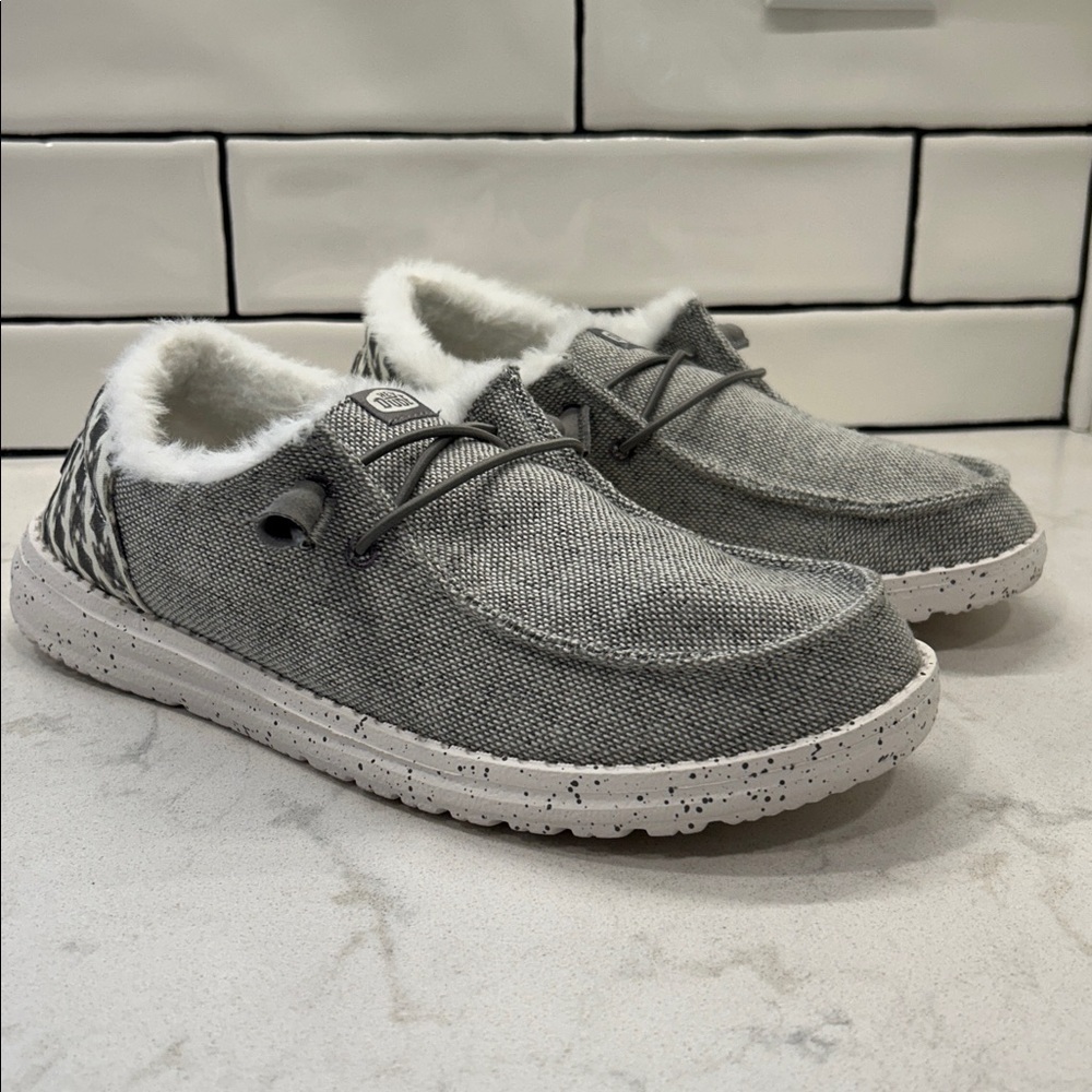Hey Dude Wendy Funk Wool Light Grey Slip On Shoe Women's Size 9 - Picture 16 of 16